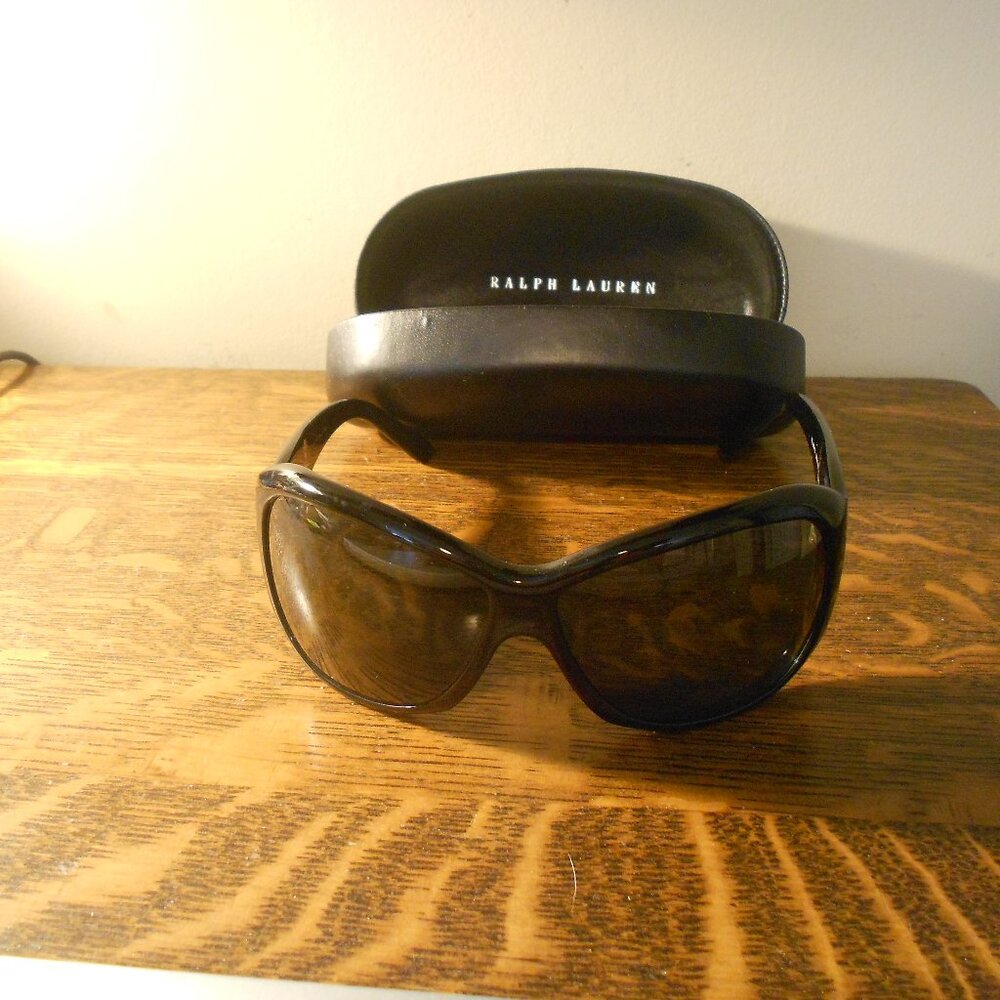 Ralph Lauren RL 8013 Made In ITALY Sunglasses Black Frame